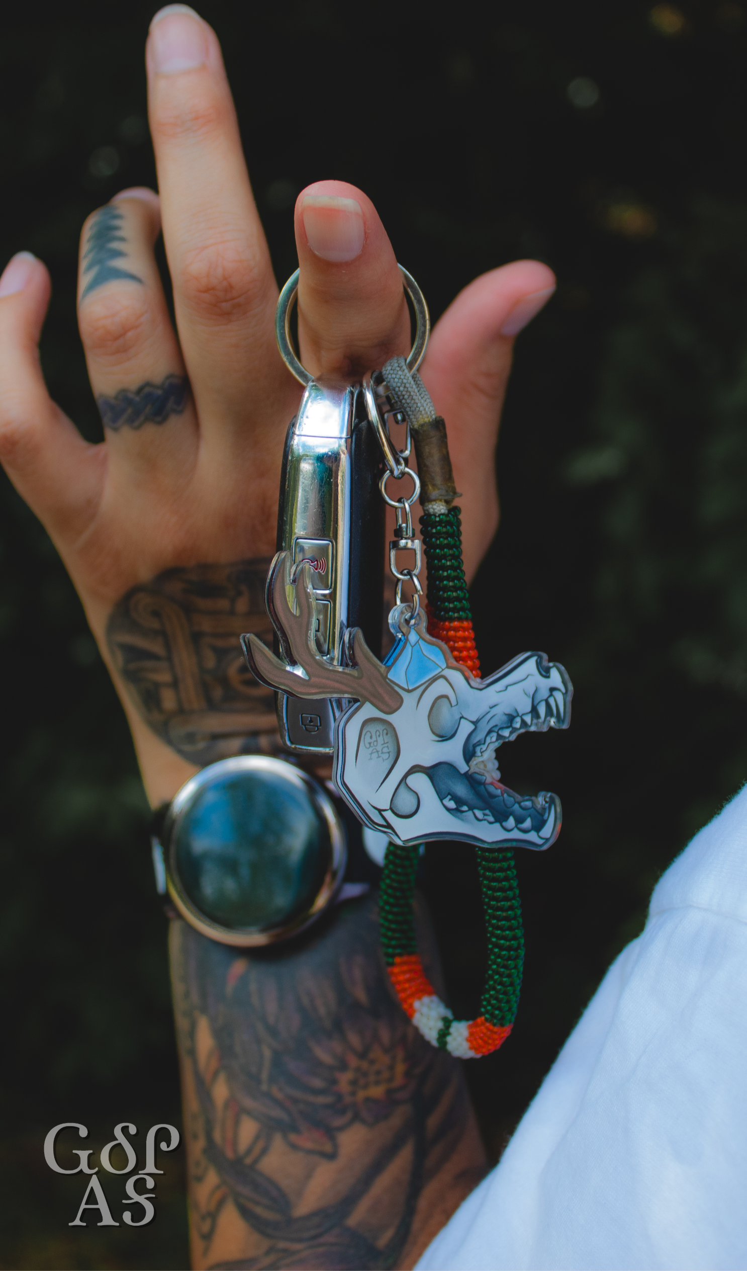 Uktena Skull Keychain 
