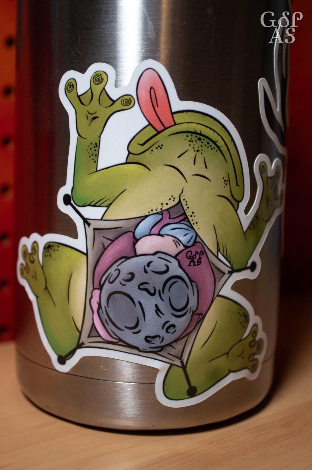 Frog Eating the Moon Sticker