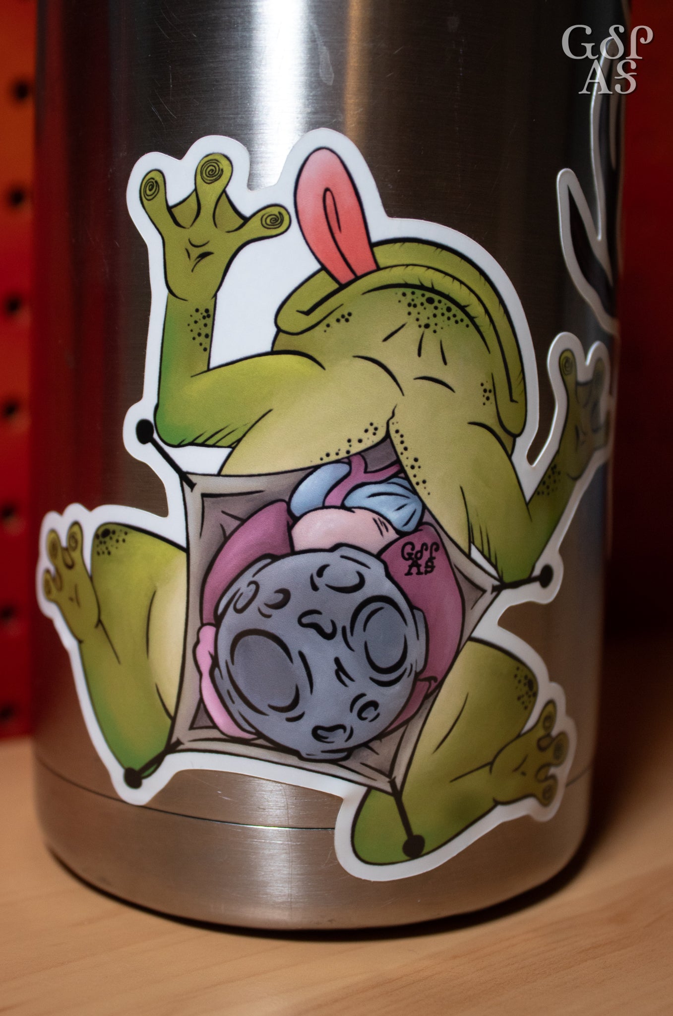 Frog Eating the Moon Sticker