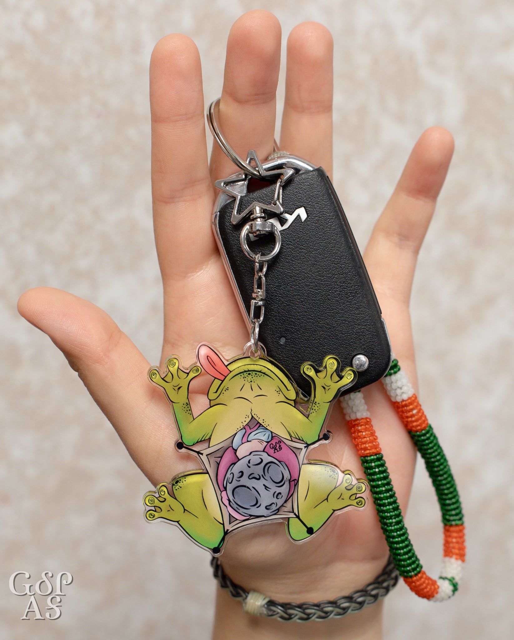 Frog Eating the Moon Keychain