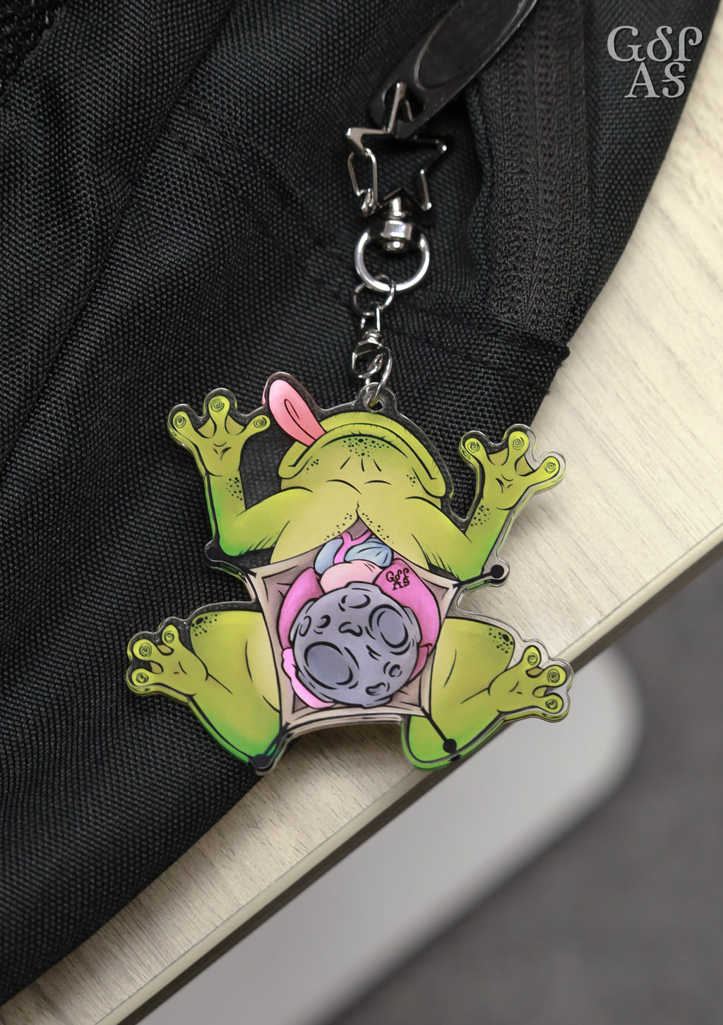 Frog Eating the Moon Keychain