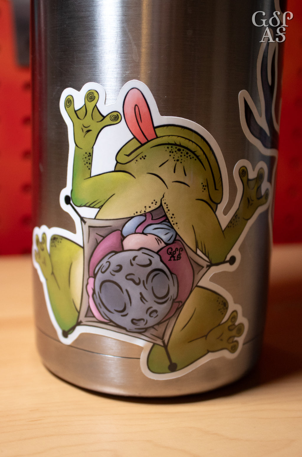Frog Eating the Moon Sticker